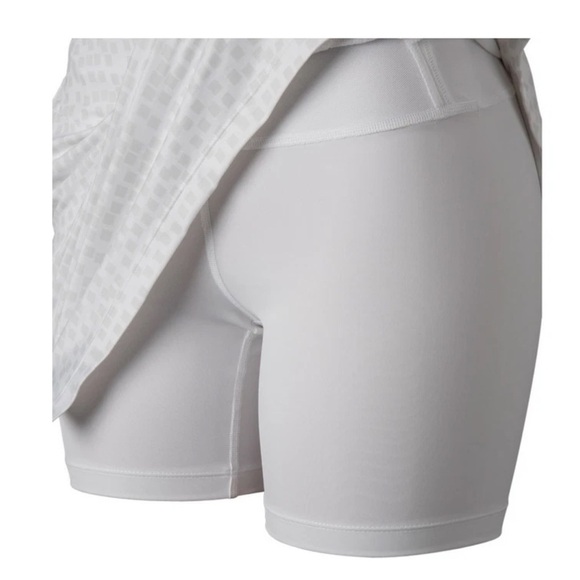 Nike Golf Womens Dri-FIT UV 17" Grid Print Skort Skirt White Size Large NWT - Picture 3 of 10